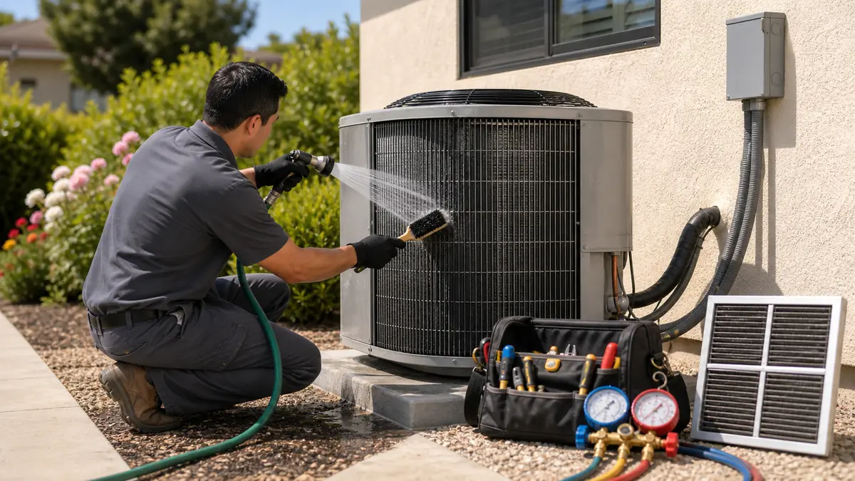 Indoor coil and filter cleaning on a Mitsubishi wall head in Woodland Hills 91364